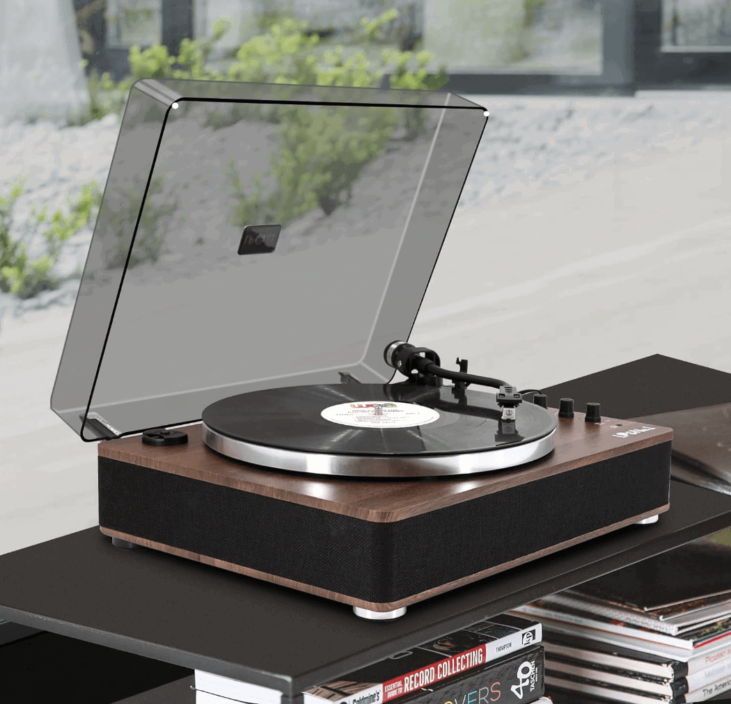 all in one record player with built in speakers