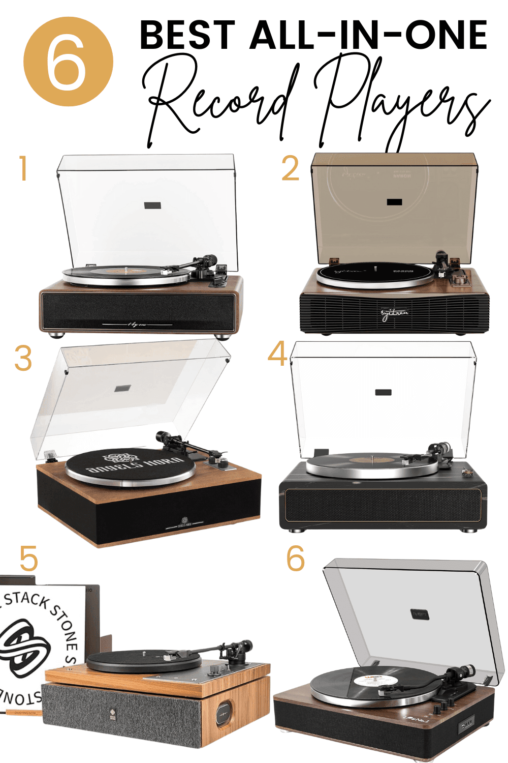 all in one record player with built in speakers