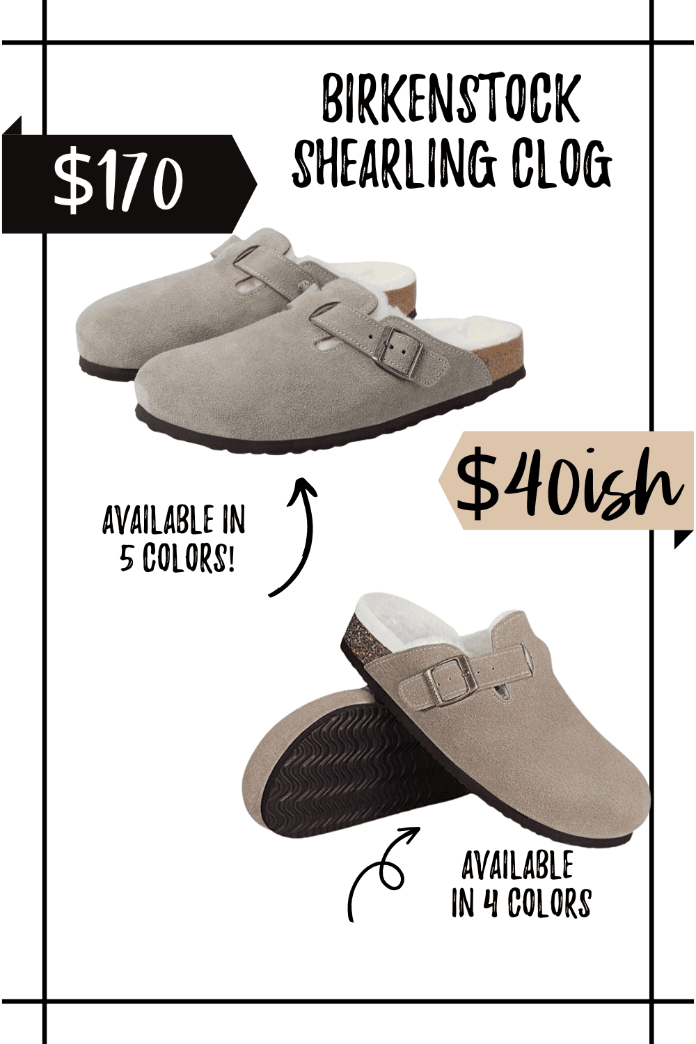 birkenstock shearling clog