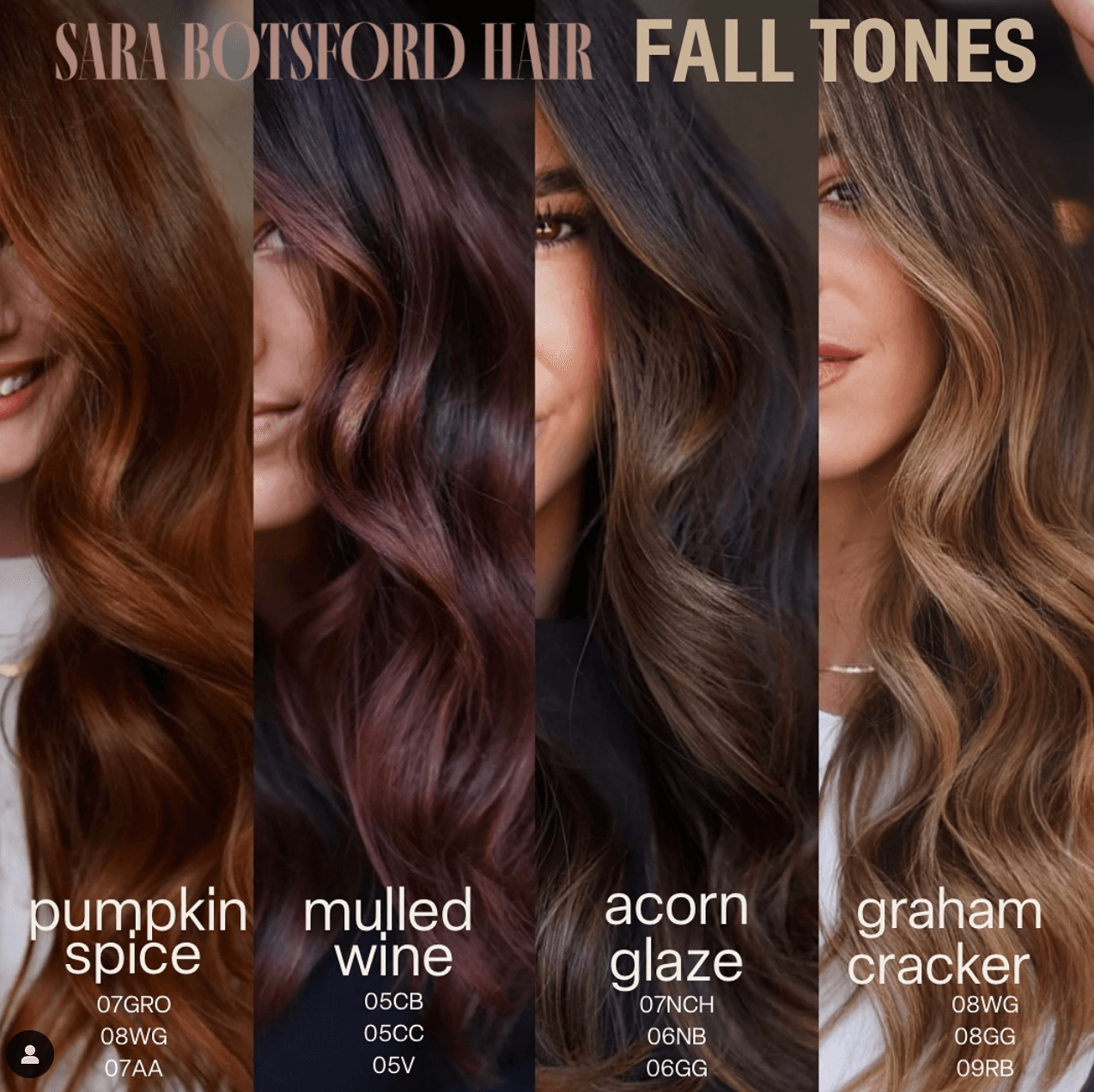 warm fall hair tones winter hair color