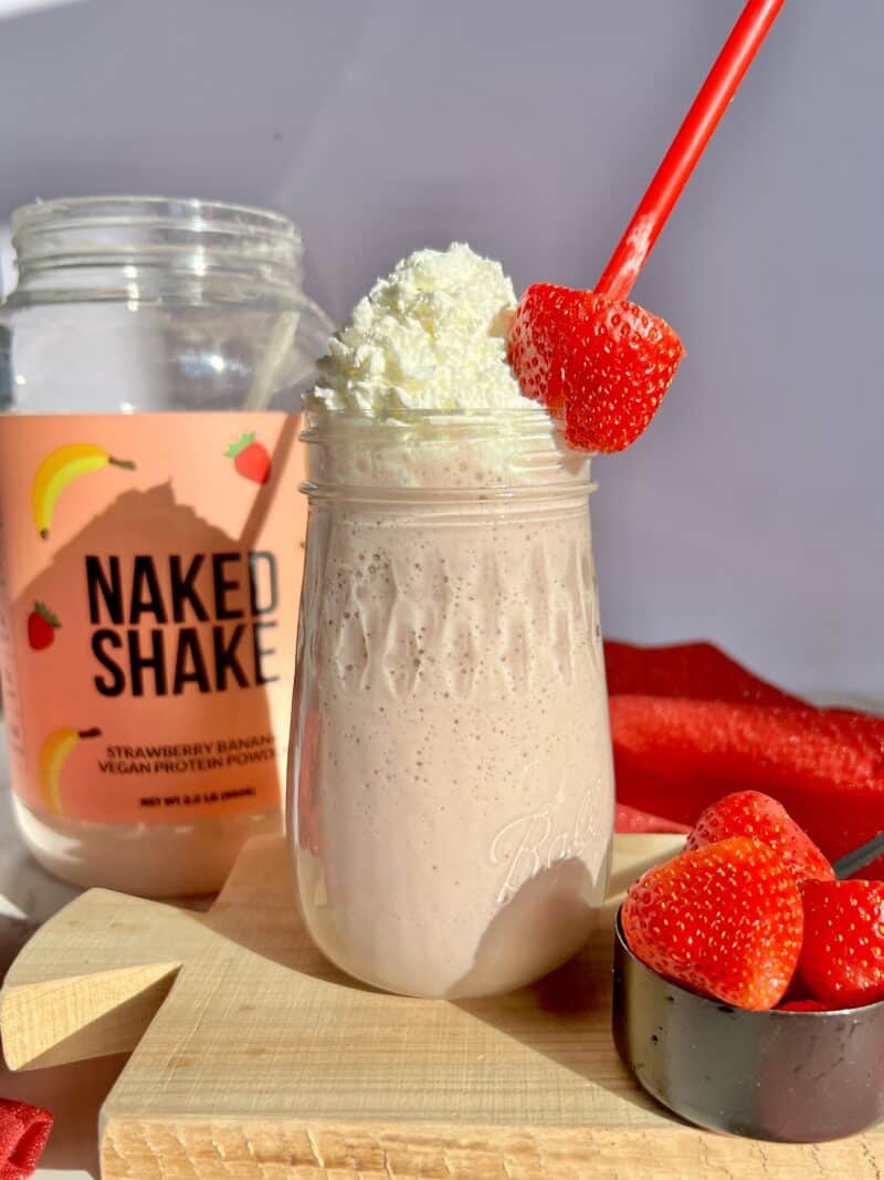 An Easy & Delicious Strawberry Banana Protein Shake