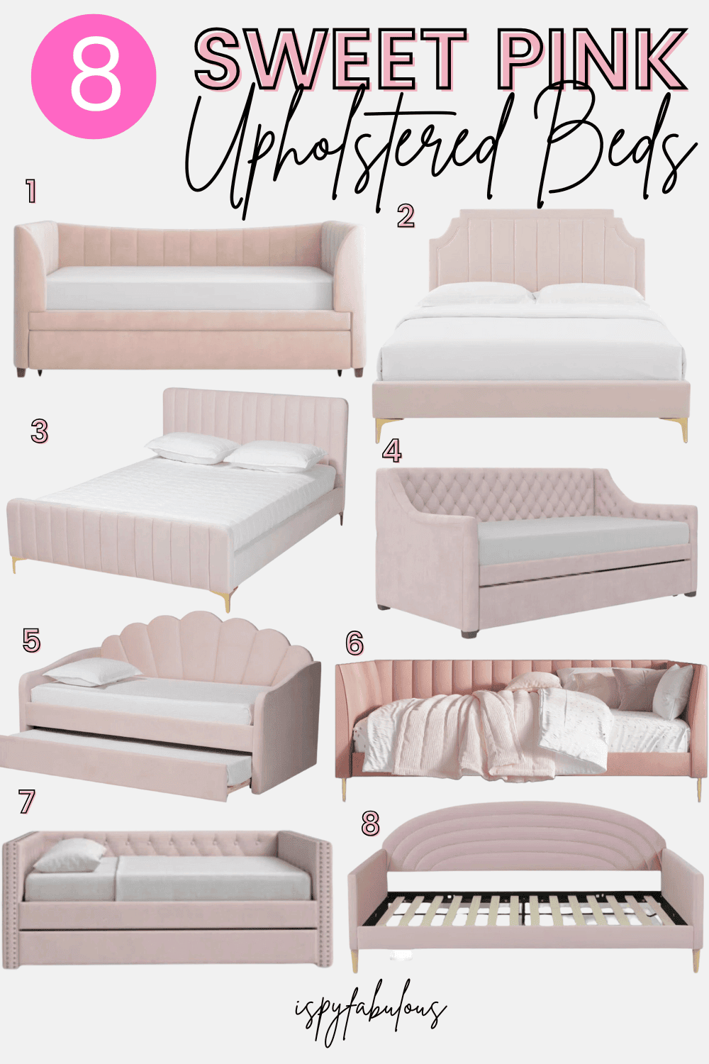 pink girl's bed