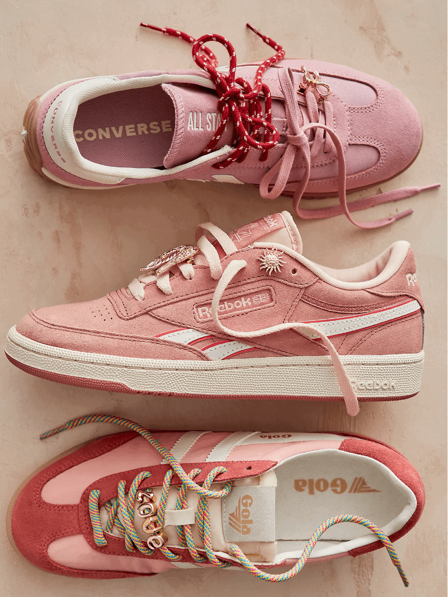 pink sneakers