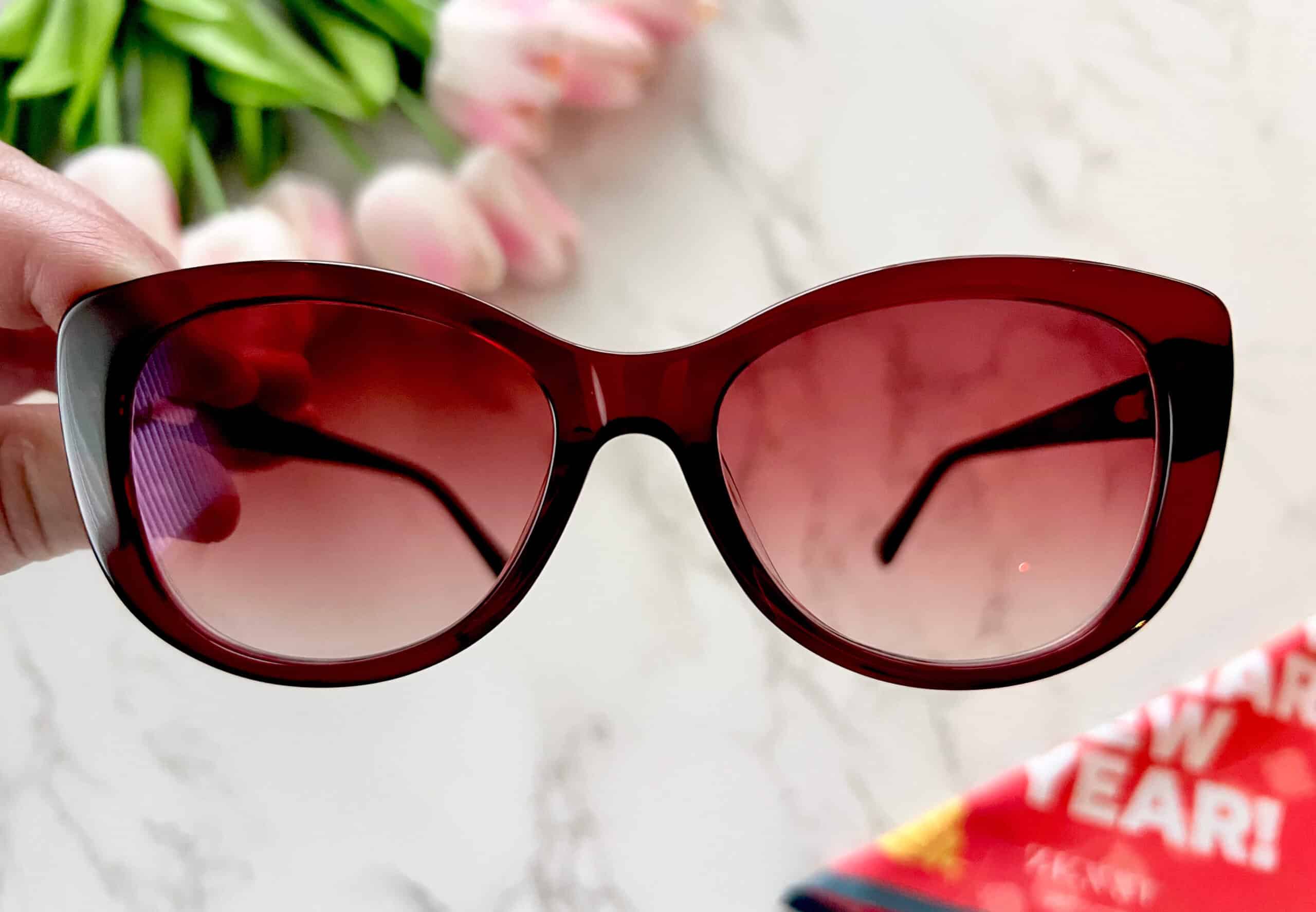 red sunglasses from Zenni