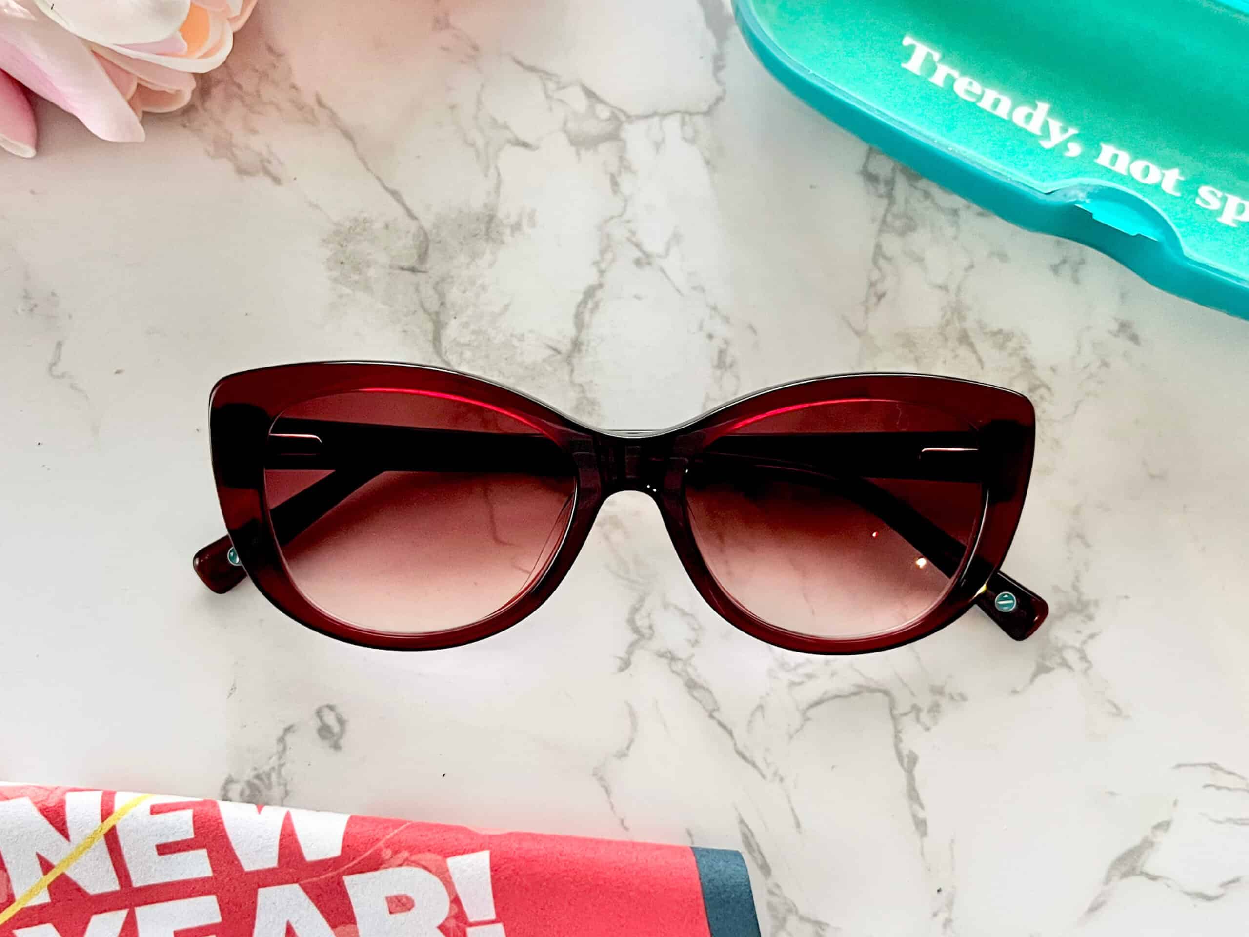 red sunglasses from Zenni