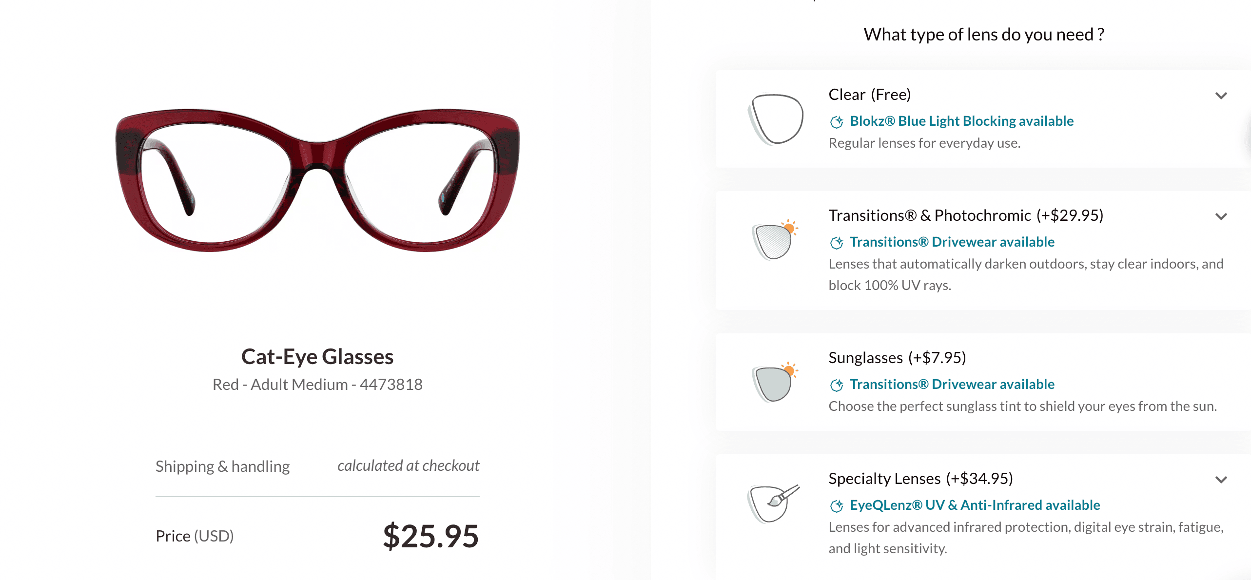 red sunglasses from Zenni