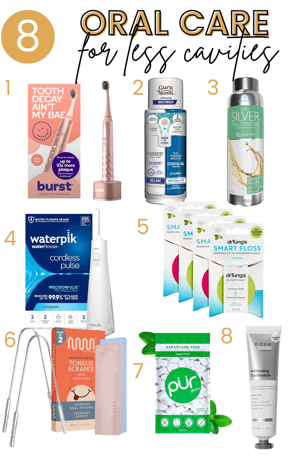 oral care for less cavities
